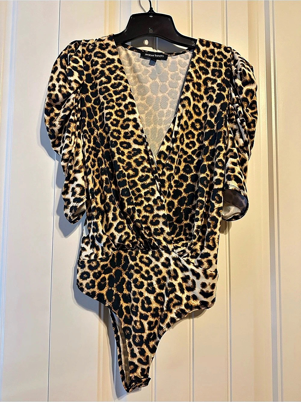 Jealous Tomato Leopard Print Bodysuit in Brown & Black Size Medium